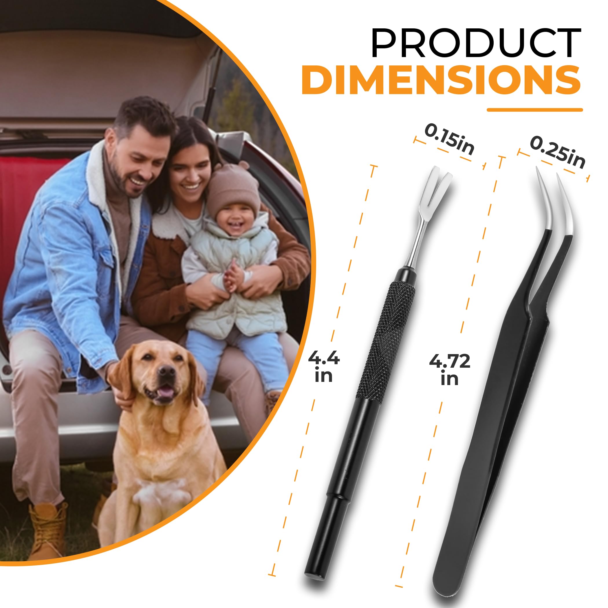 AKOSN tick remover used on human arm for safe removal.