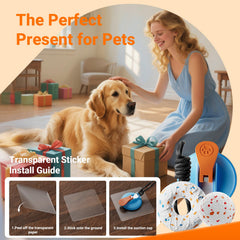 Aktor E-TPU dog ball suction cup setup on smooth surfaces