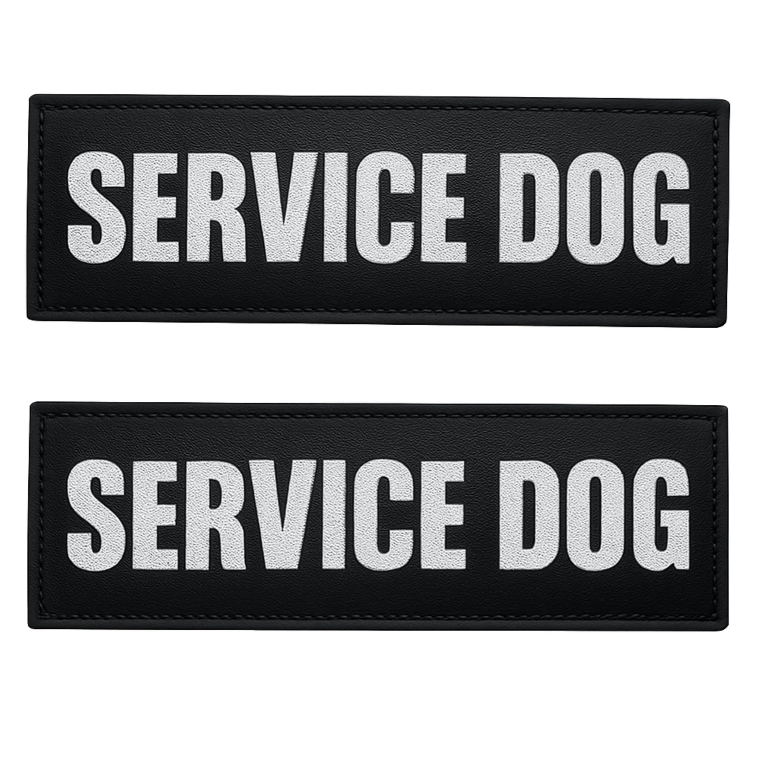 ALBCORP reflective patches set front view improves nighttime visibility for service dogs