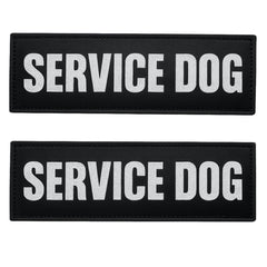ALBCORP reflective patches set front view improves nighttime visibility for service dogs