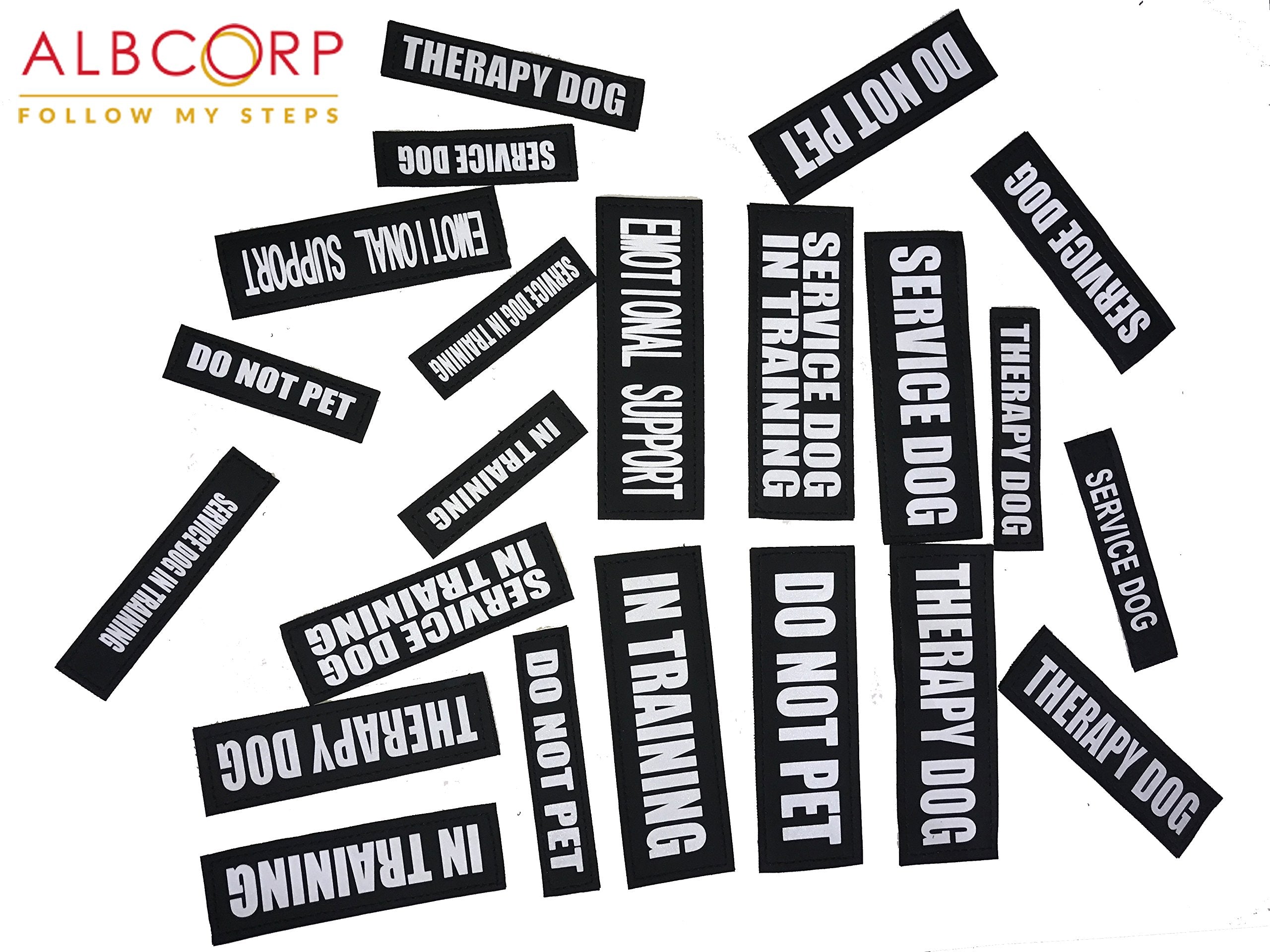 ALBCORP seven designs service dog patches bundle offers versatile status options
