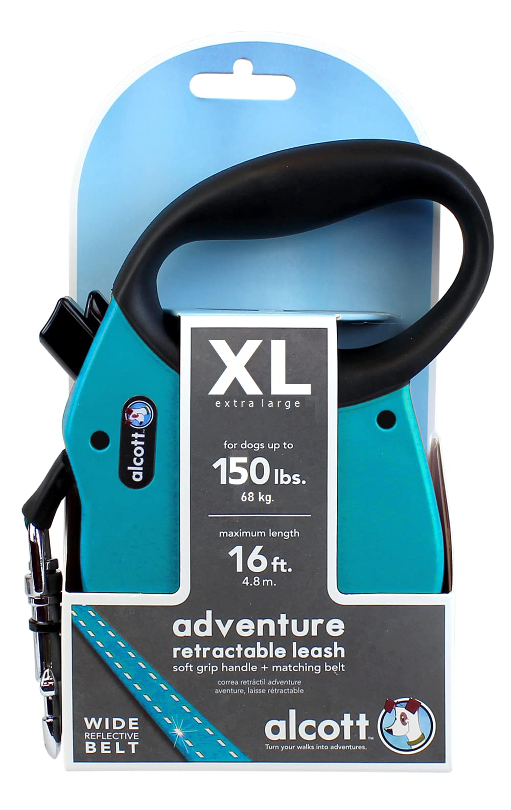 Alcott Adventure leash supports dogs up to 150 lbs for large-breed outdoor walks