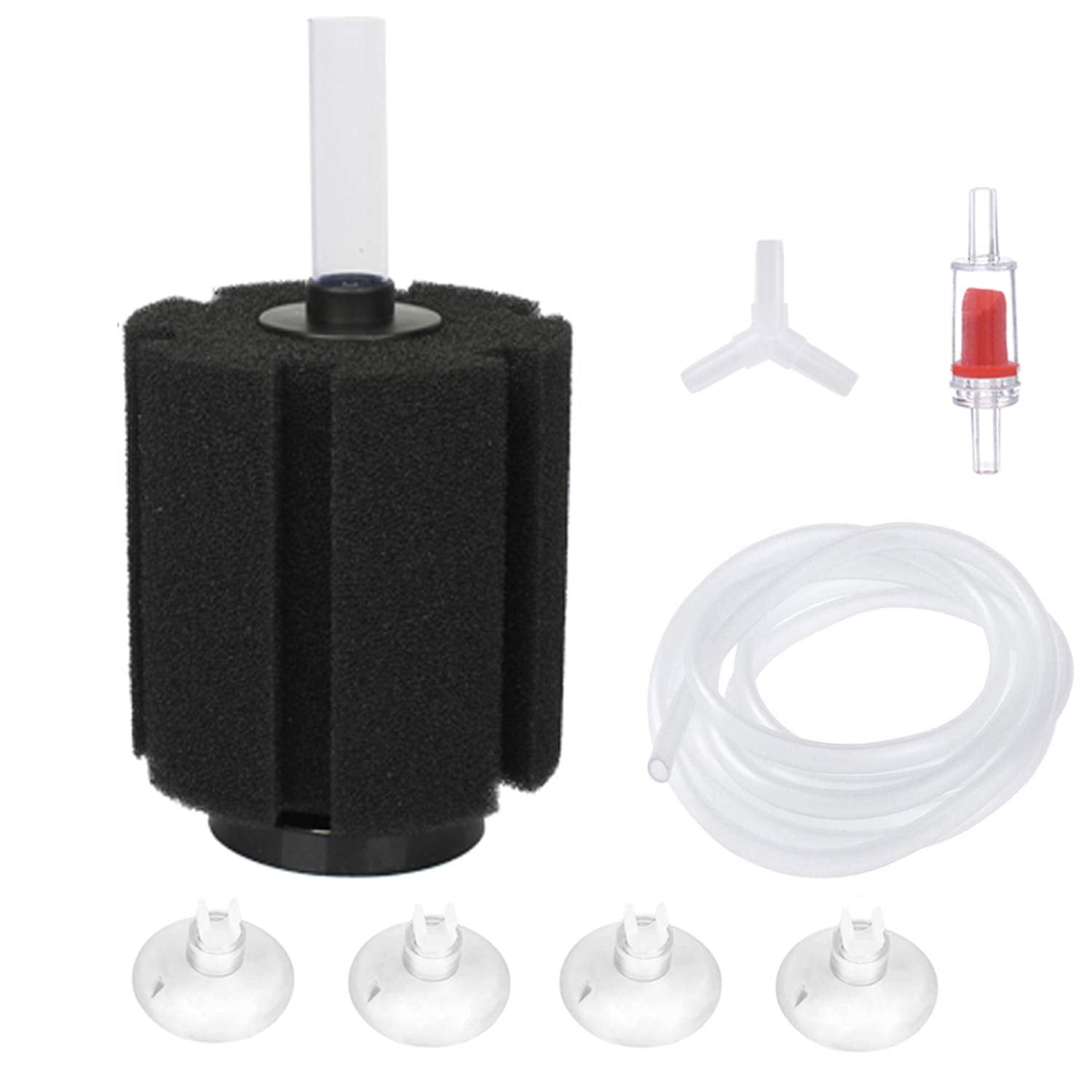 ALEGI Aquarium Bio Sponge Filter Kit assembly view for easy setup and filtration.