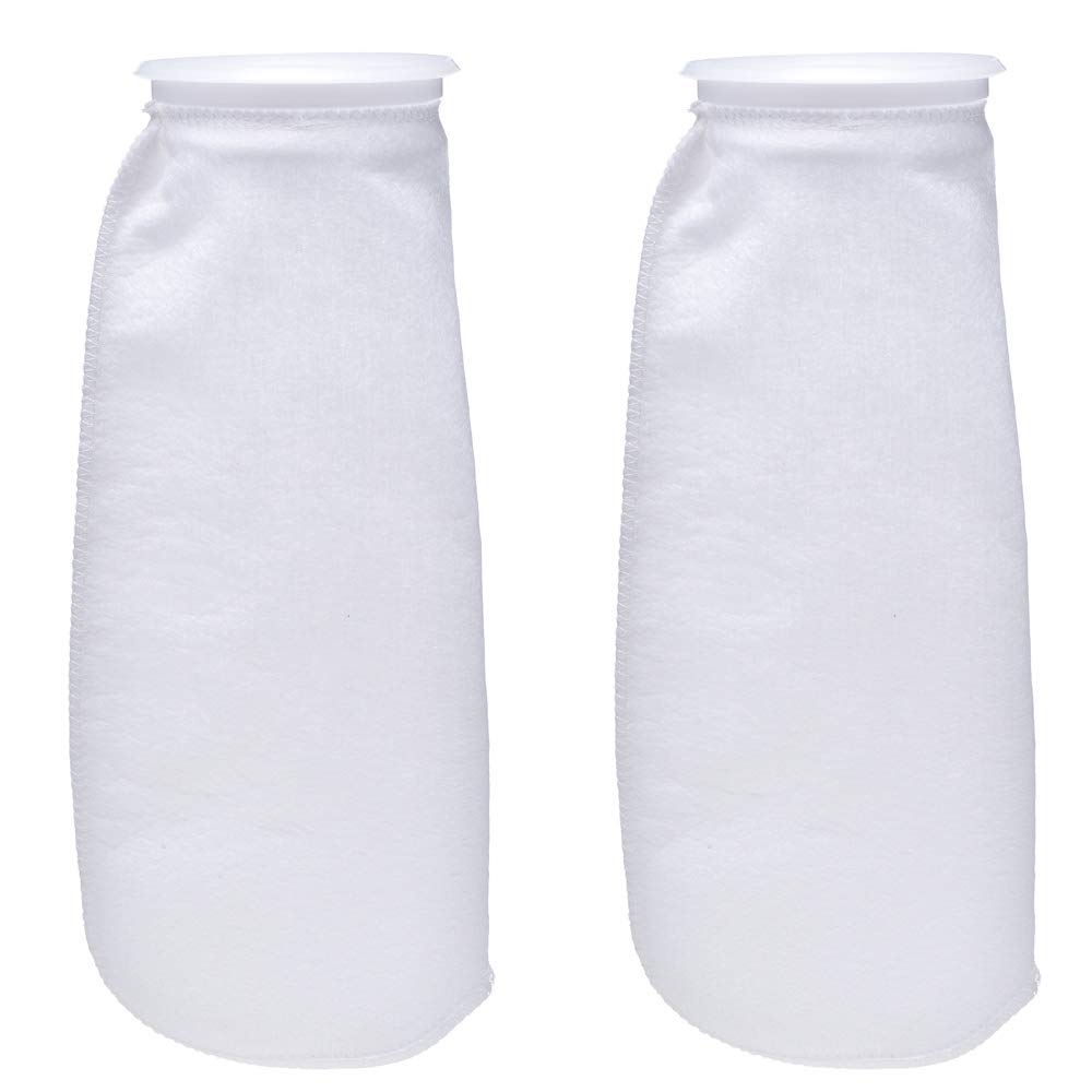 ALEGI aquarium filter socks side view showing durable stitching and reuse potential.