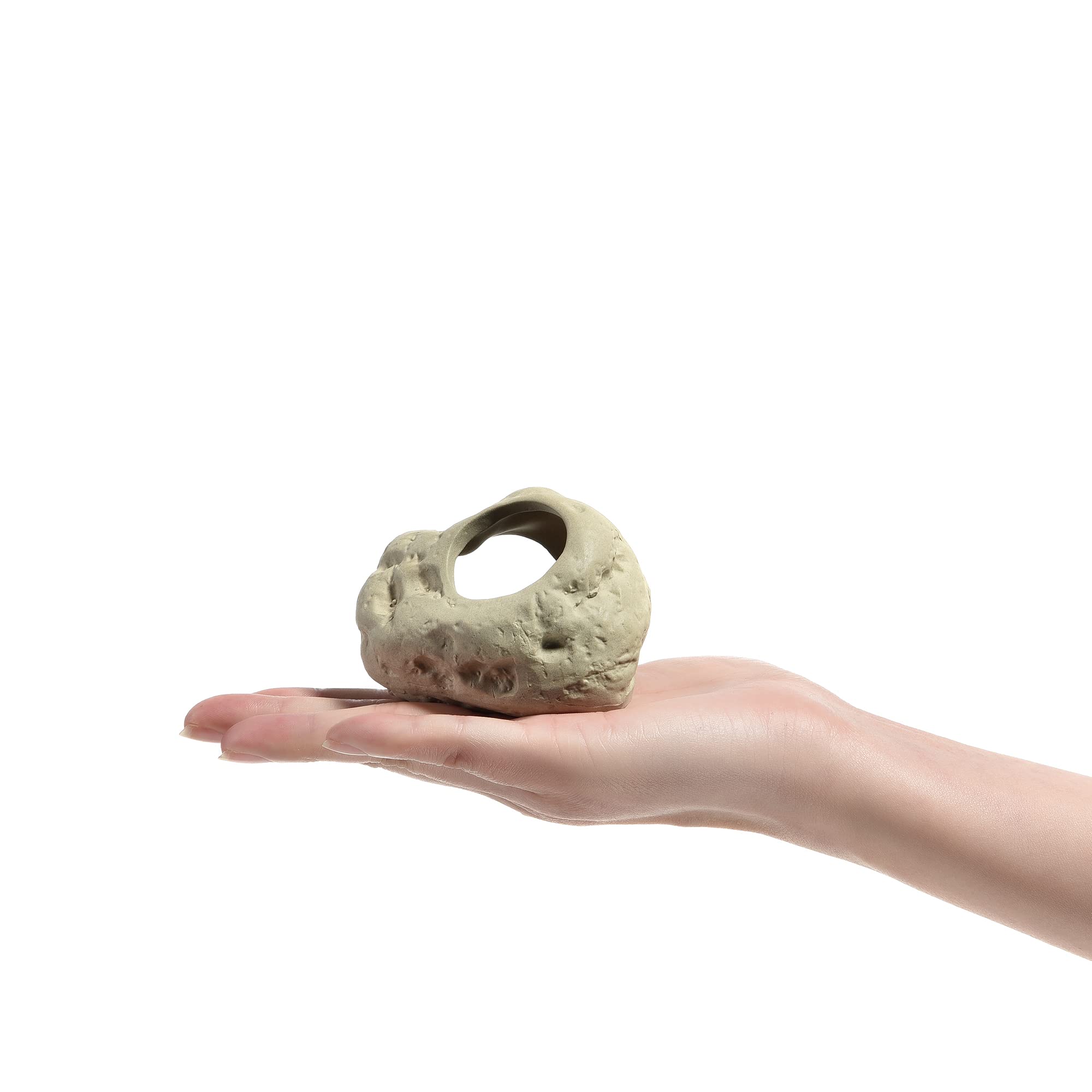 ALEGI Aquarium Rock Cave small 02 showcasing flat edges for fish-safe placement.