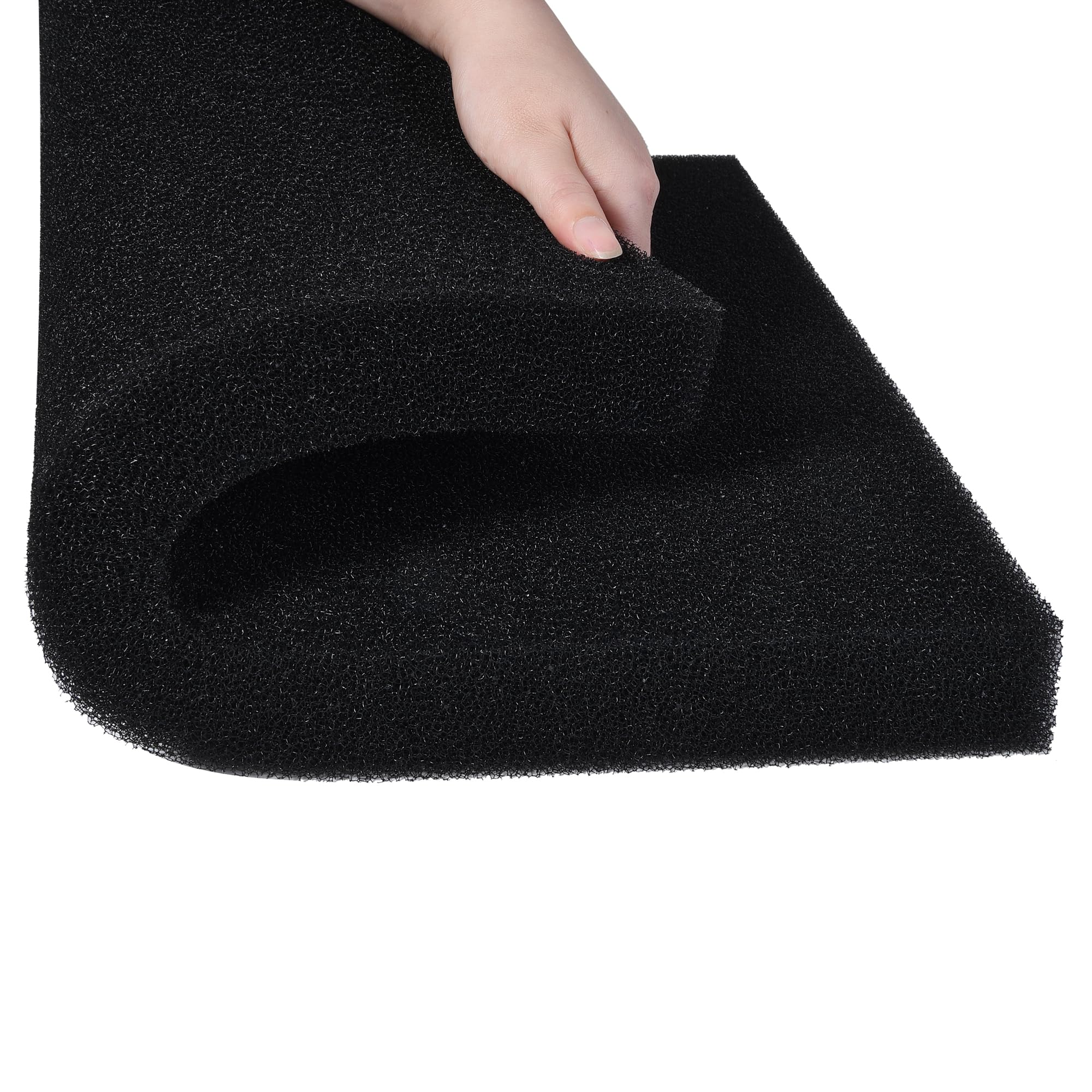 ALEGI aquarium sponge filter pad front view demonstrates compact size for easy in-tank placement and filtration.