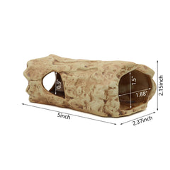 ALEGI ceramic log cave sits flat for stable tank placement