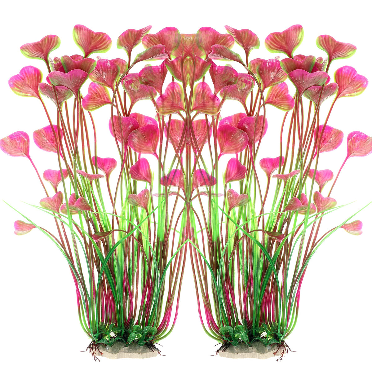 ALEGI fish tank plastic plant red adds color and hiding spots for fish.