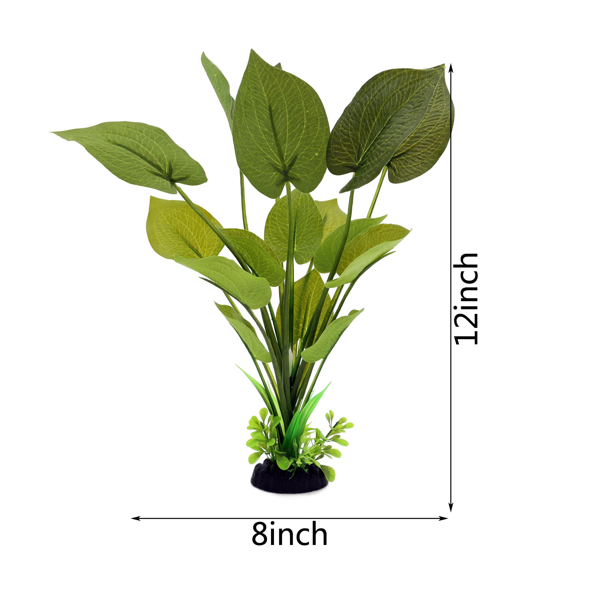 ALEGI silk plant close-up—soft leaves for gentle fish-friendly decor.