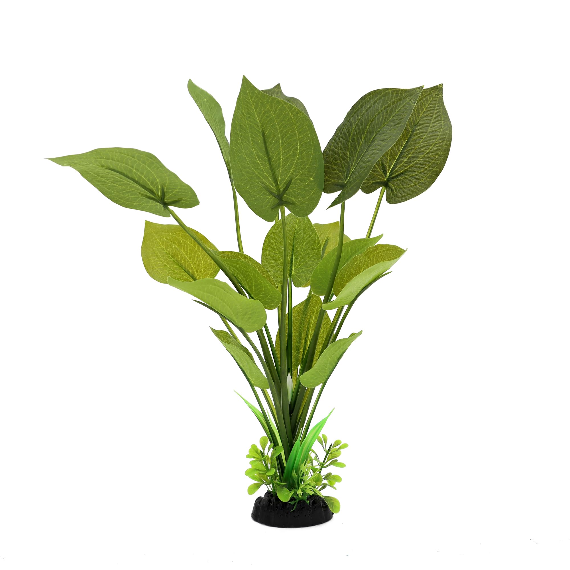 ALEGI 12-inch green silk plant highlights long-lasting color and easy maintenance.