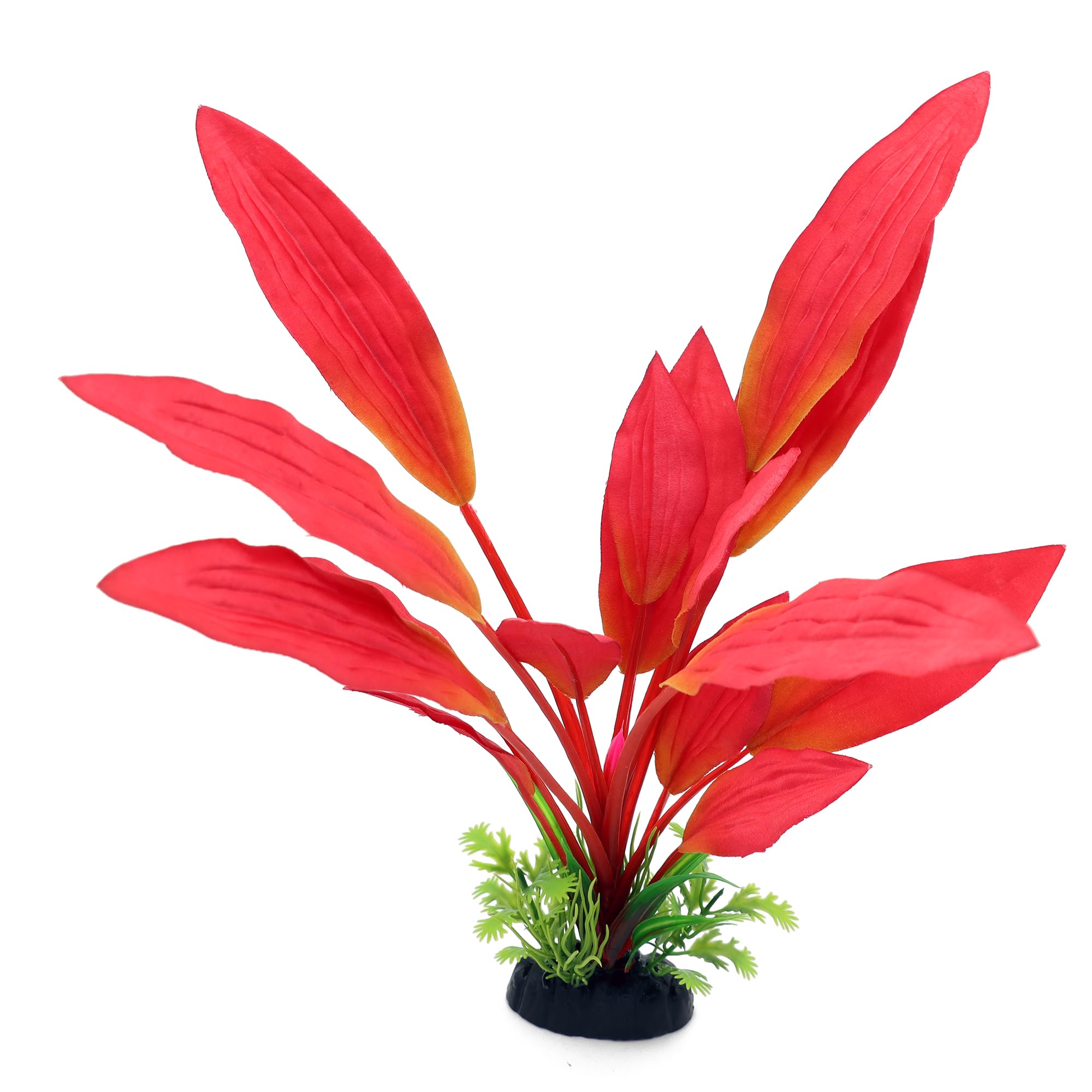 ALEGI Silk Aquarium Plants red 12-inch close-up highlights color durability and fade resistance