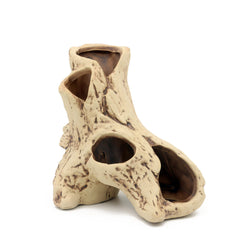 ALEGI tree stump hole betta toy enhances aquarium realism and hiding spots