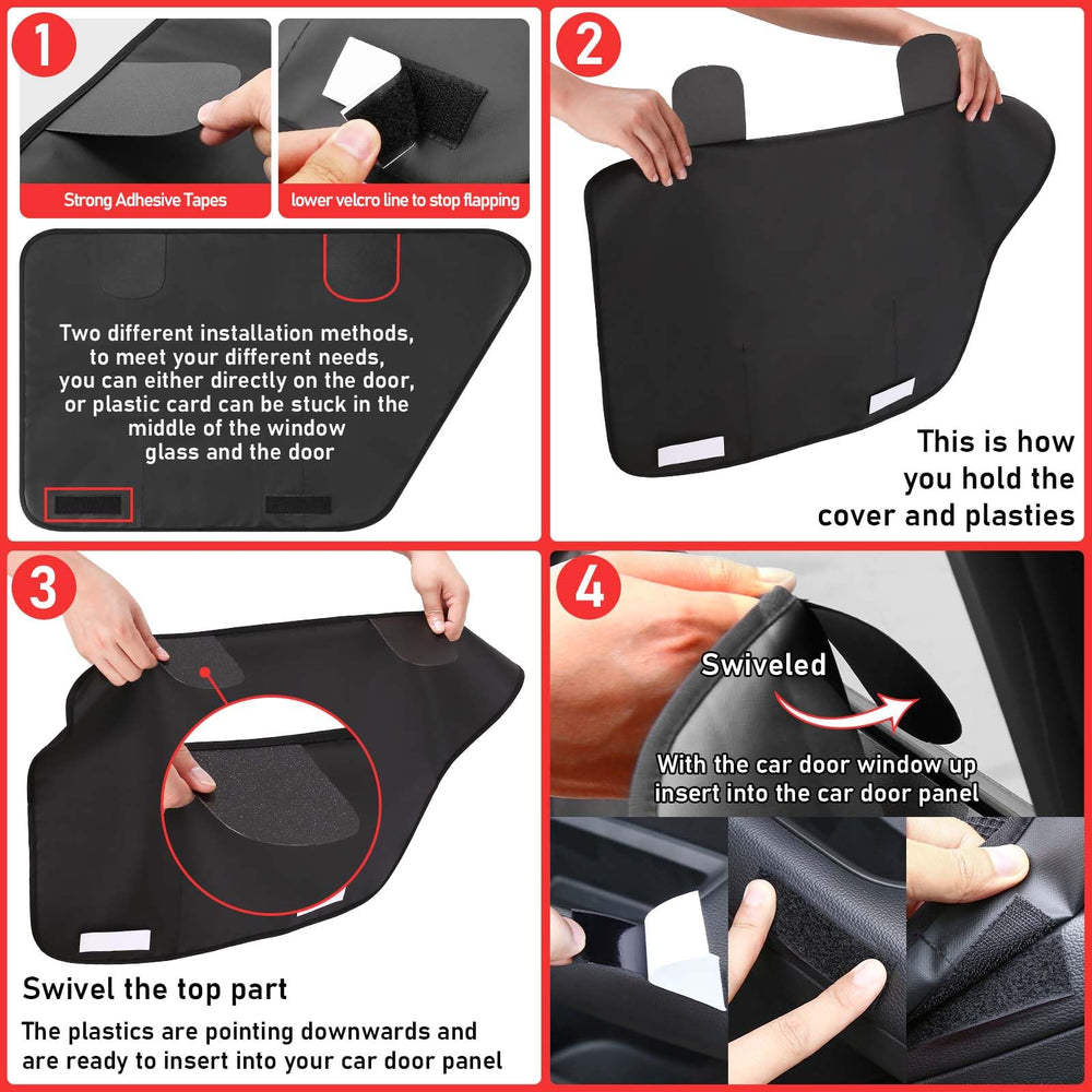 ALEIFLE ABS inserts keep windows rolling smoothly without scratching glass.