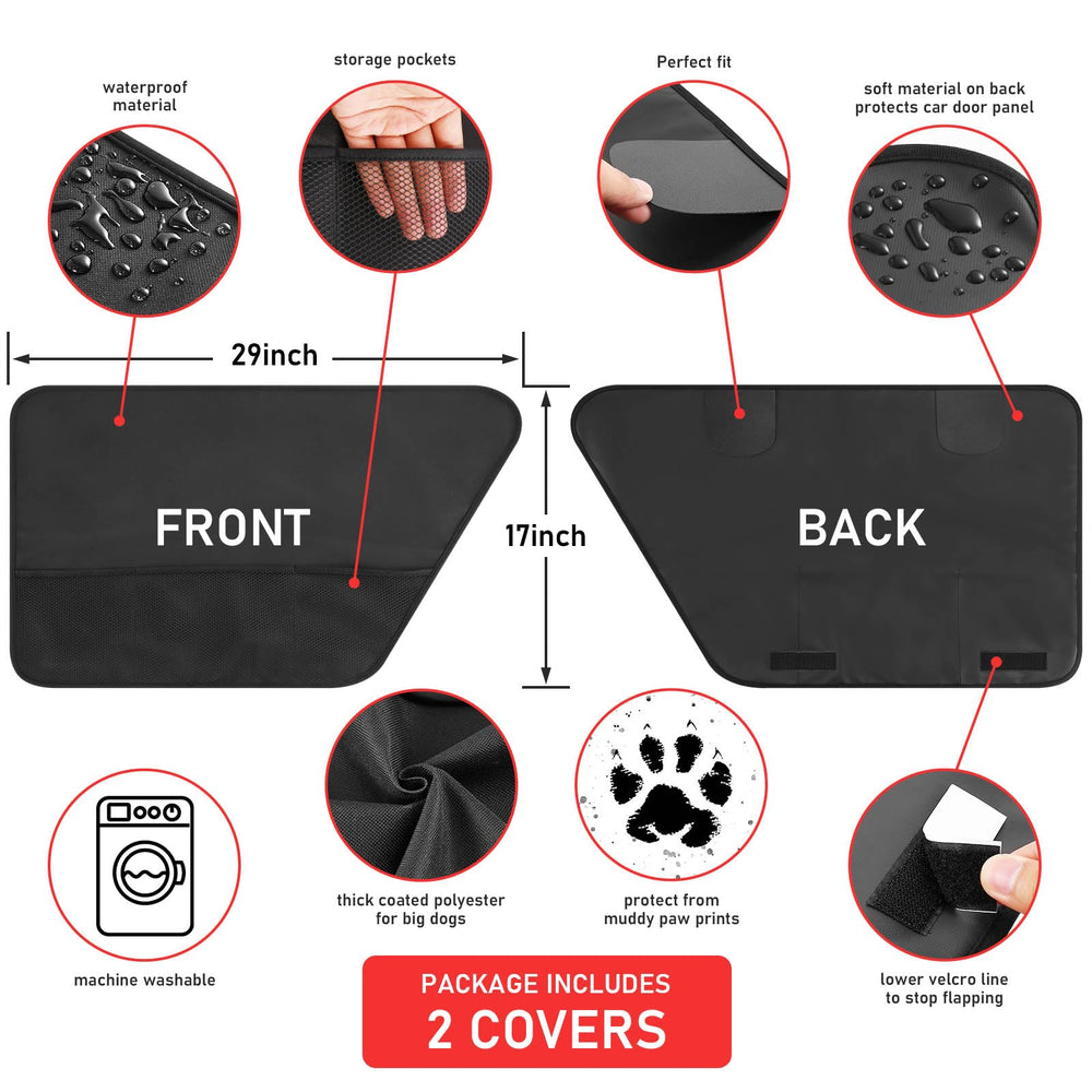 ALEIFLE waterproof 600D Oxford fabric protects against spills and stains on car interiors.