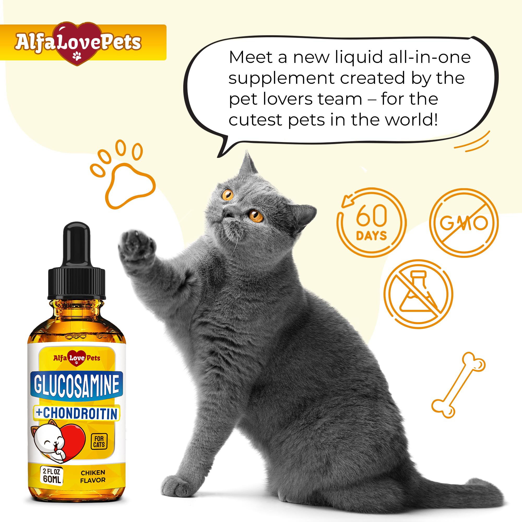Alfa Love Pets packaging front shows compact 2 oz bottle.