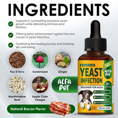 Natural ingredients such as Pau D'Arco and dandelion in Alfa Pet formula.