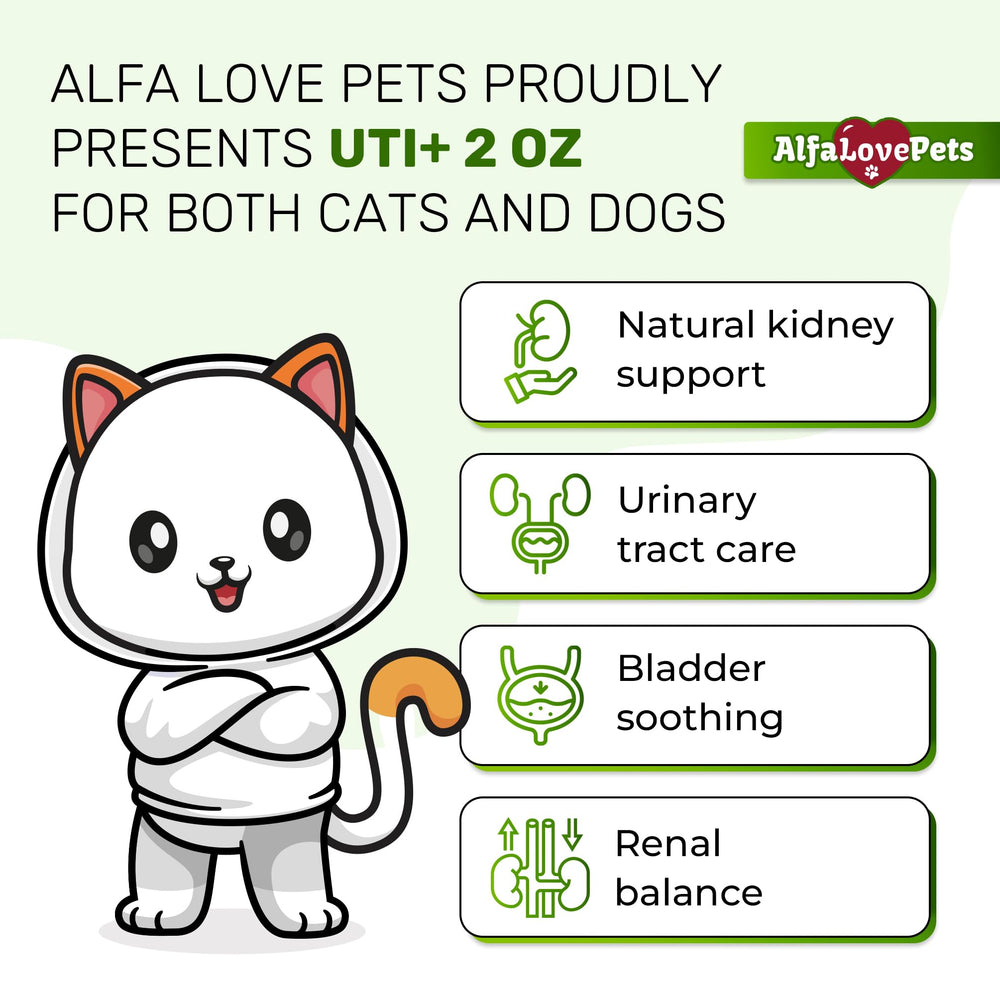 Alfa Love Pets cranberry-extract-cap highlights cranberry-based formula for UTIs in dogs and cats.