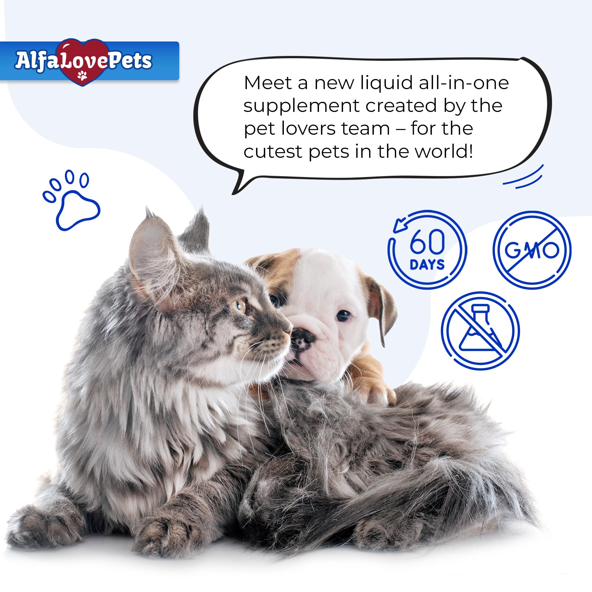 Alfa Love Pets kennel cough 2oz bottle ready for travel.