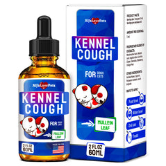 Alfa Love Pets kennel cough bottle ready for easy administration.