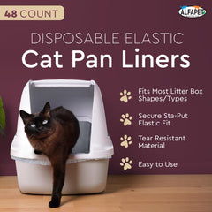 Alfapet disposable cat litter pan liners provide quick waste removal and tidy disposal