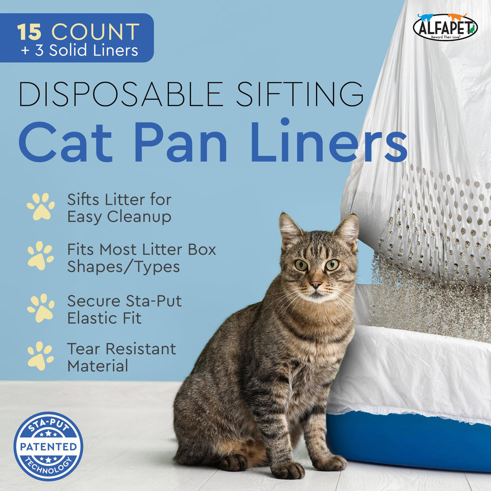 Alfapet unscented liner preserves a neutral litter area.