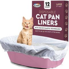 Alfapet litter box liner large fit Sta-Put for secure placement and reduced spills.