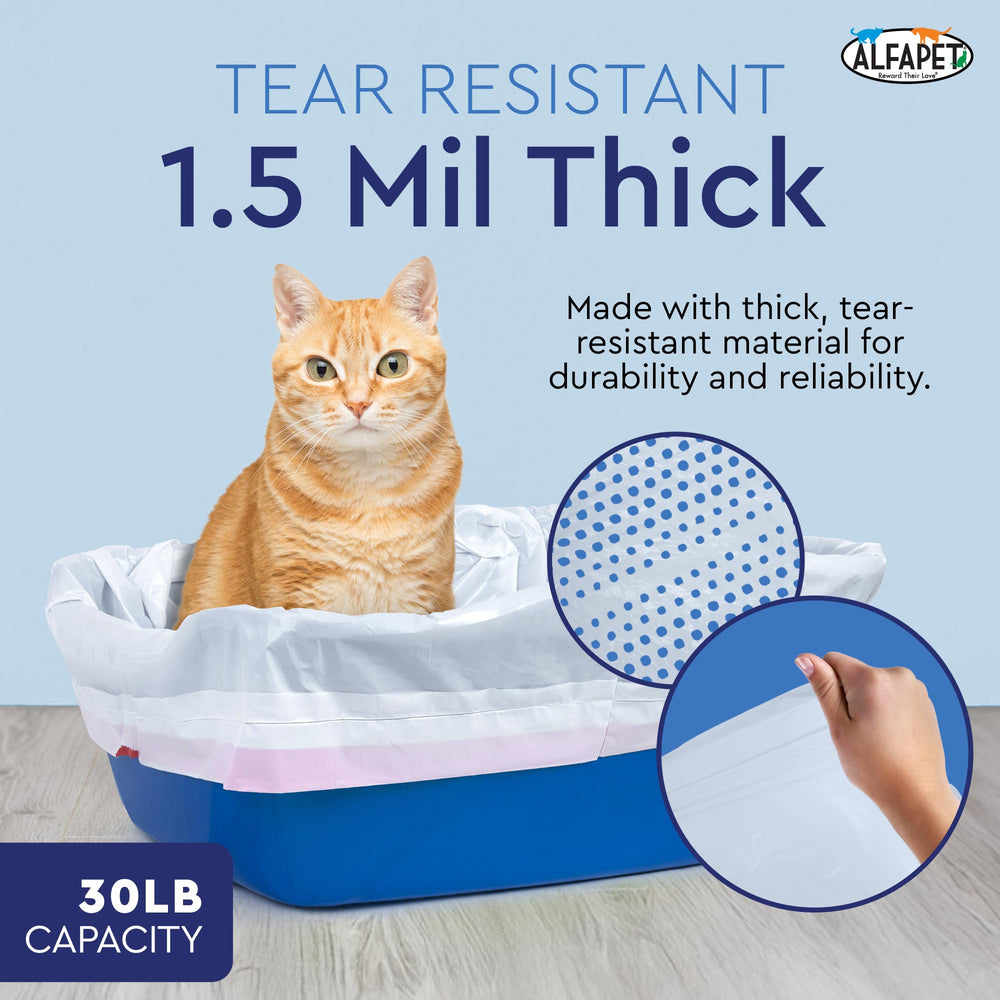 Alfapet mess-free disposal with color-coded liner system.