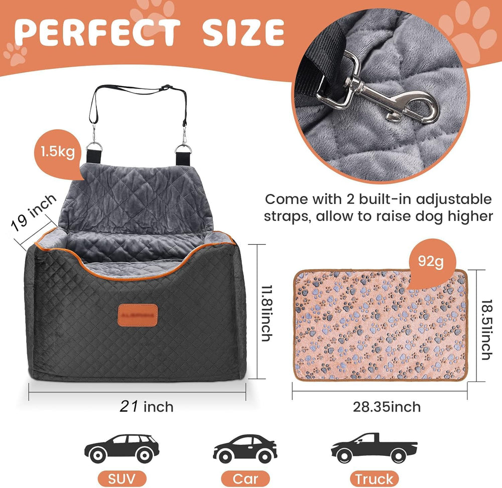 AlfaTok booster seat velvet cover closeup emphasizes soft cozy fabric.