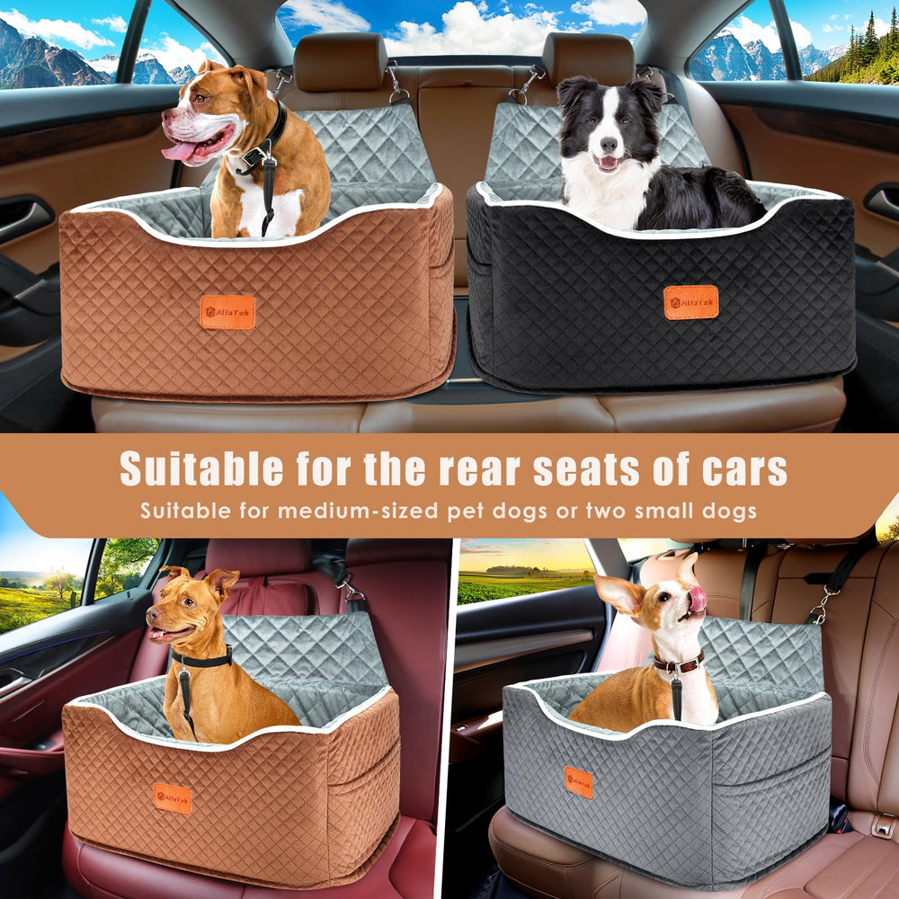 AlfaTok seat belt attachment secures harness for safer journeys.