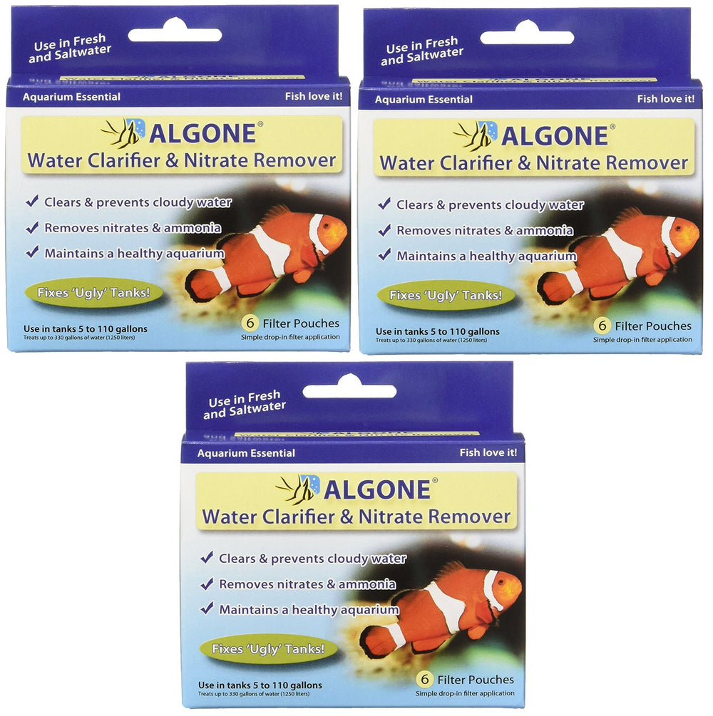 Algone Aquarium Water Clarifier 18 Pouches Pack delivers clearer water for a healthier tank.