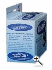 Algone clarifier pouches close-up demonstrates particle removal for clearer water.