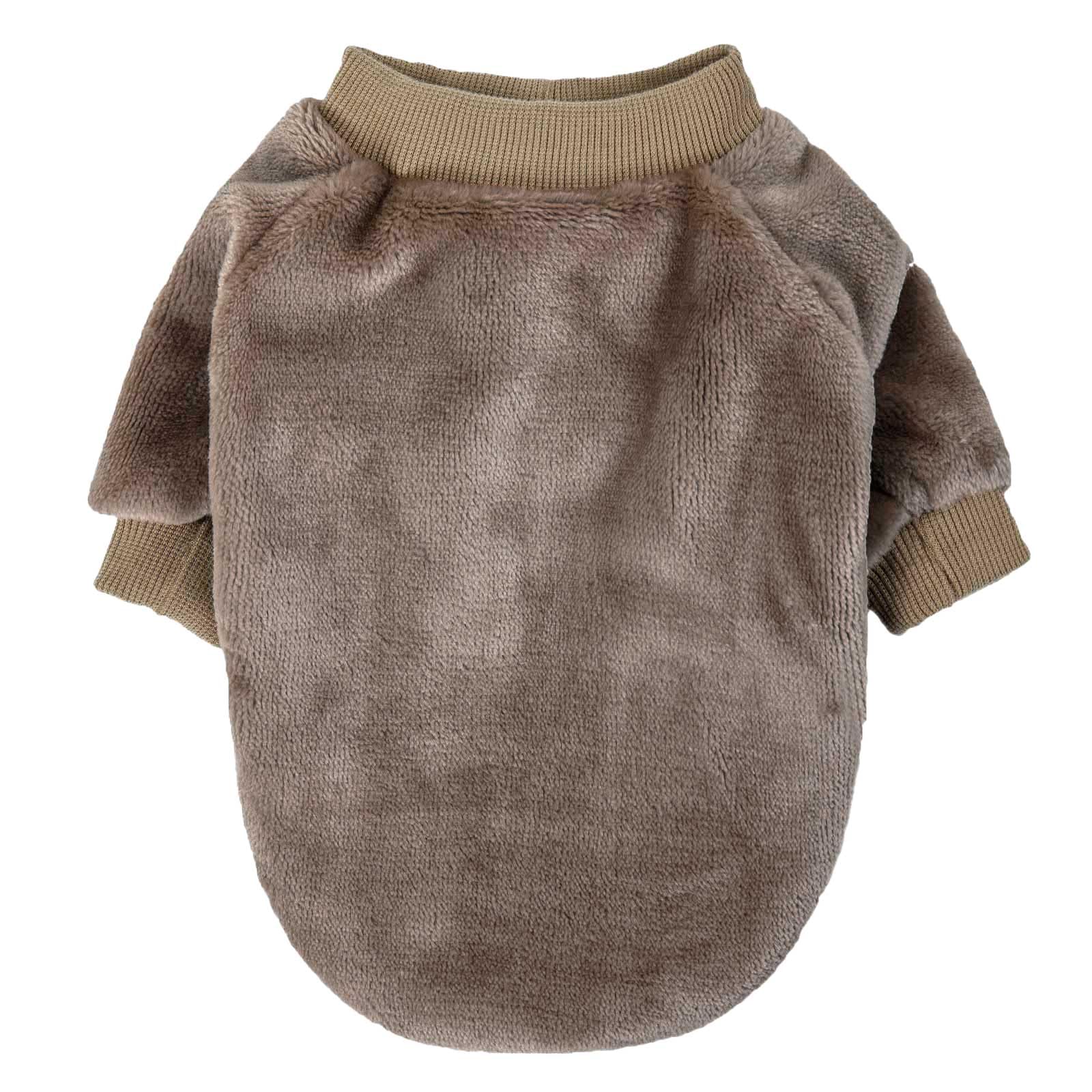 Algudbilt dog sweater plush fleece closeup shows soft texture and durability.