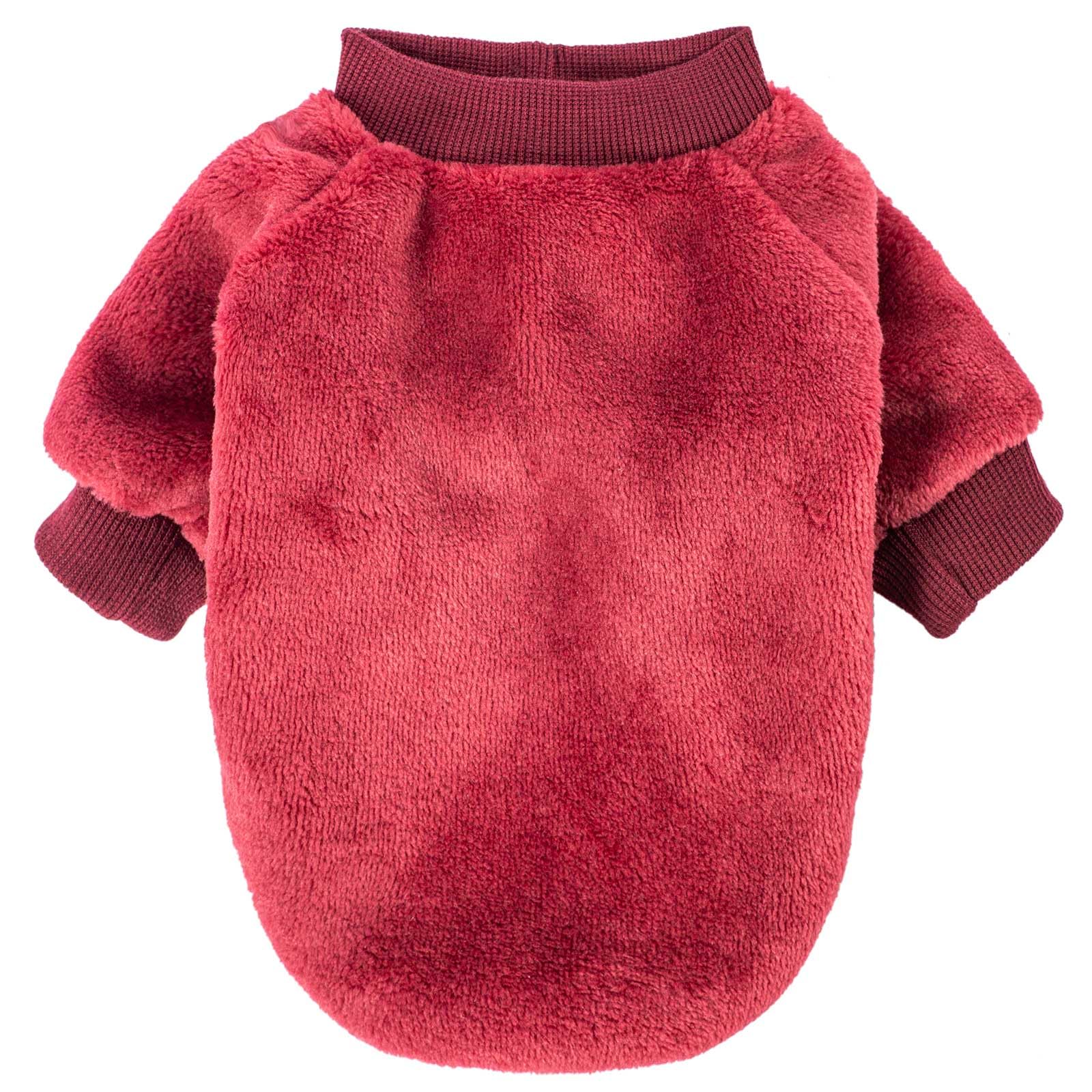 Algudbilt Dog Sweater size chart helps pick the right XXS-XXL fit.