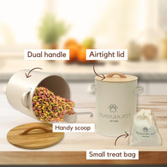 ALHIARA bamboo lid closeup shows secure seal and natural style