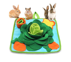 Alibuy Rabbit Foraging Mat green front view boosts enrichment for small pets