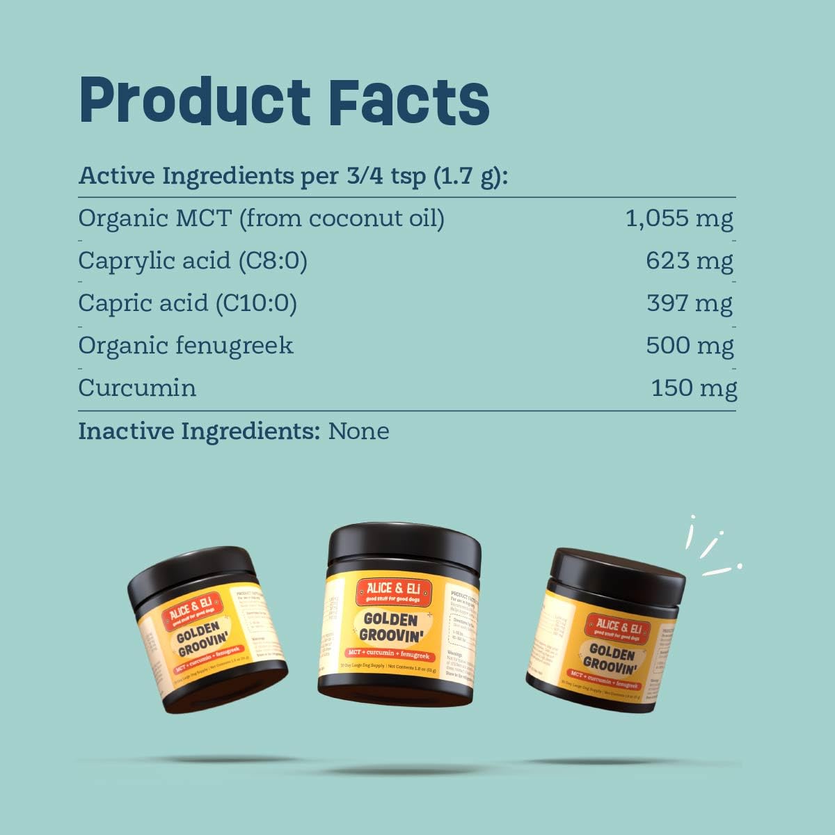 Alice & Eli Golden Groovin' MCT coconut oil powder for better absorption.