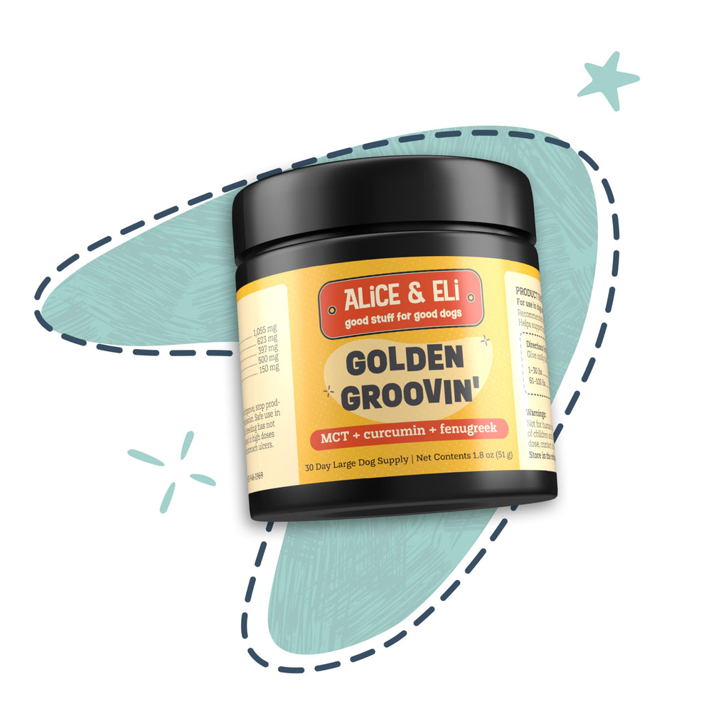 Alice & Eli Golden Groovin' packaging label shows USA-made quality.
