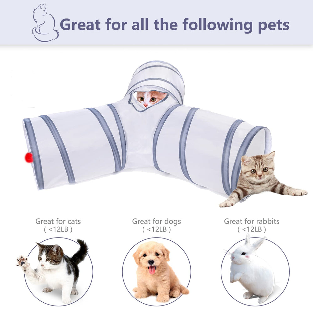 Alicedreamsky collapsible cat tunnel folded for storage and travel.