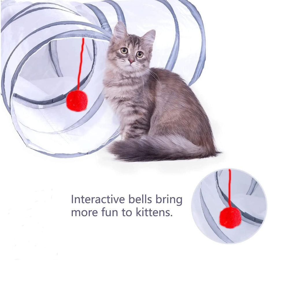 Alicedreamsky cat tunnel includes a play ball for indoor fun.