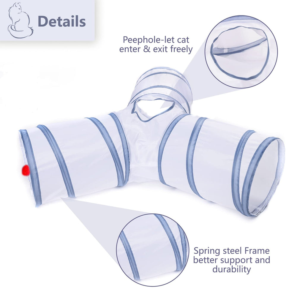 Alicedreamsky cat tunnel shows side bells for engaging play.