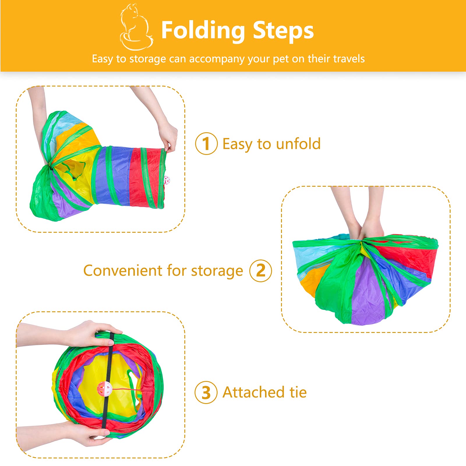 Alicedreamsky cat tunnel uses durable polyester fabric for long-lasting fun.