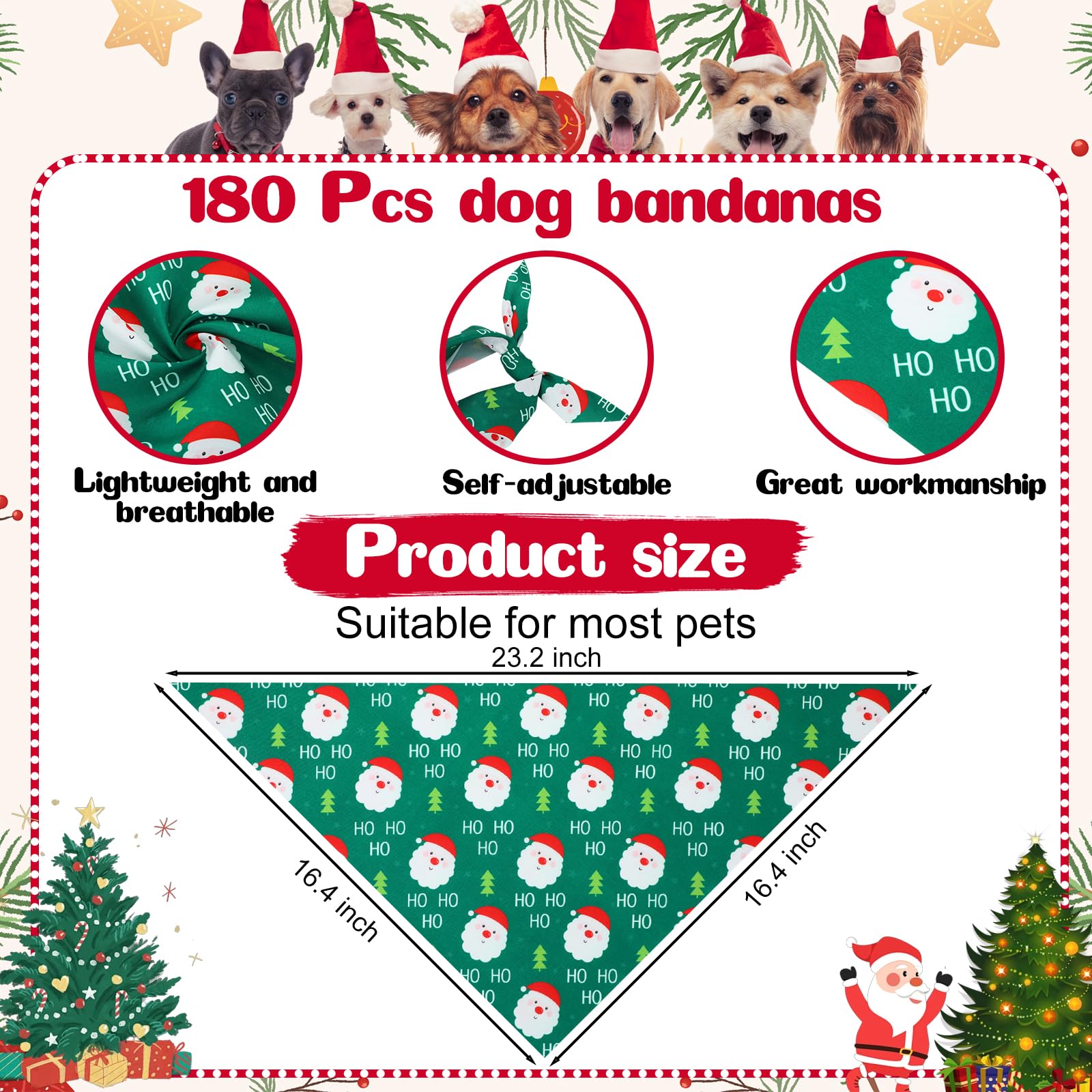 Aliceset adjustable dog bandana tie design for a secure, comfortable fit