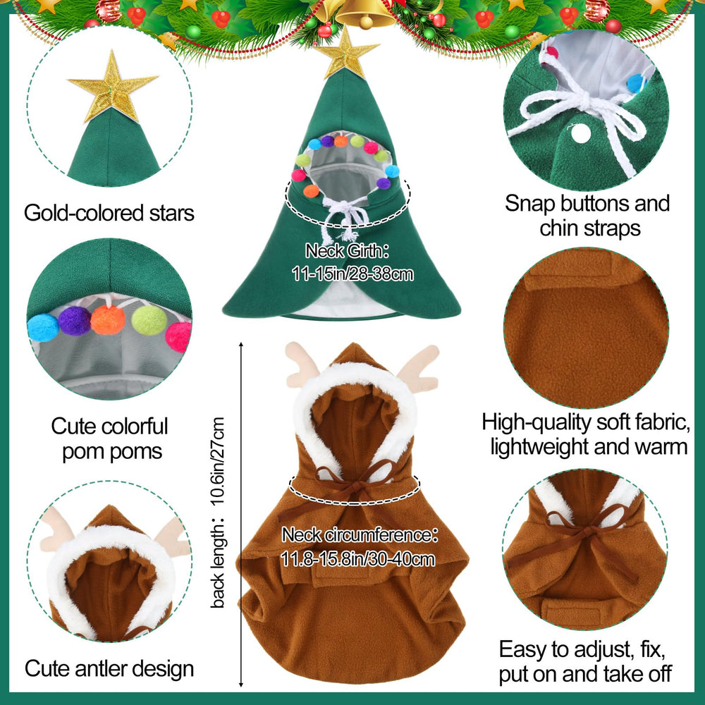 Aliceset white antler brown cape highlights festive elegance and warmth