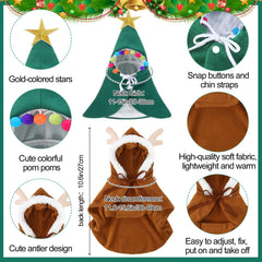 Aliceset white antler brown cape highlights festive elegance and warmth