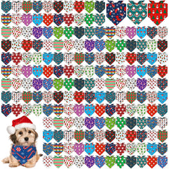 Aliceset Christmas dog bandanas bulk pack with festive designs for multiple dogs