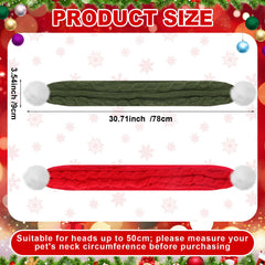 Aliceset dog christmas knitted scarf green adds cozy charm for winter walks.