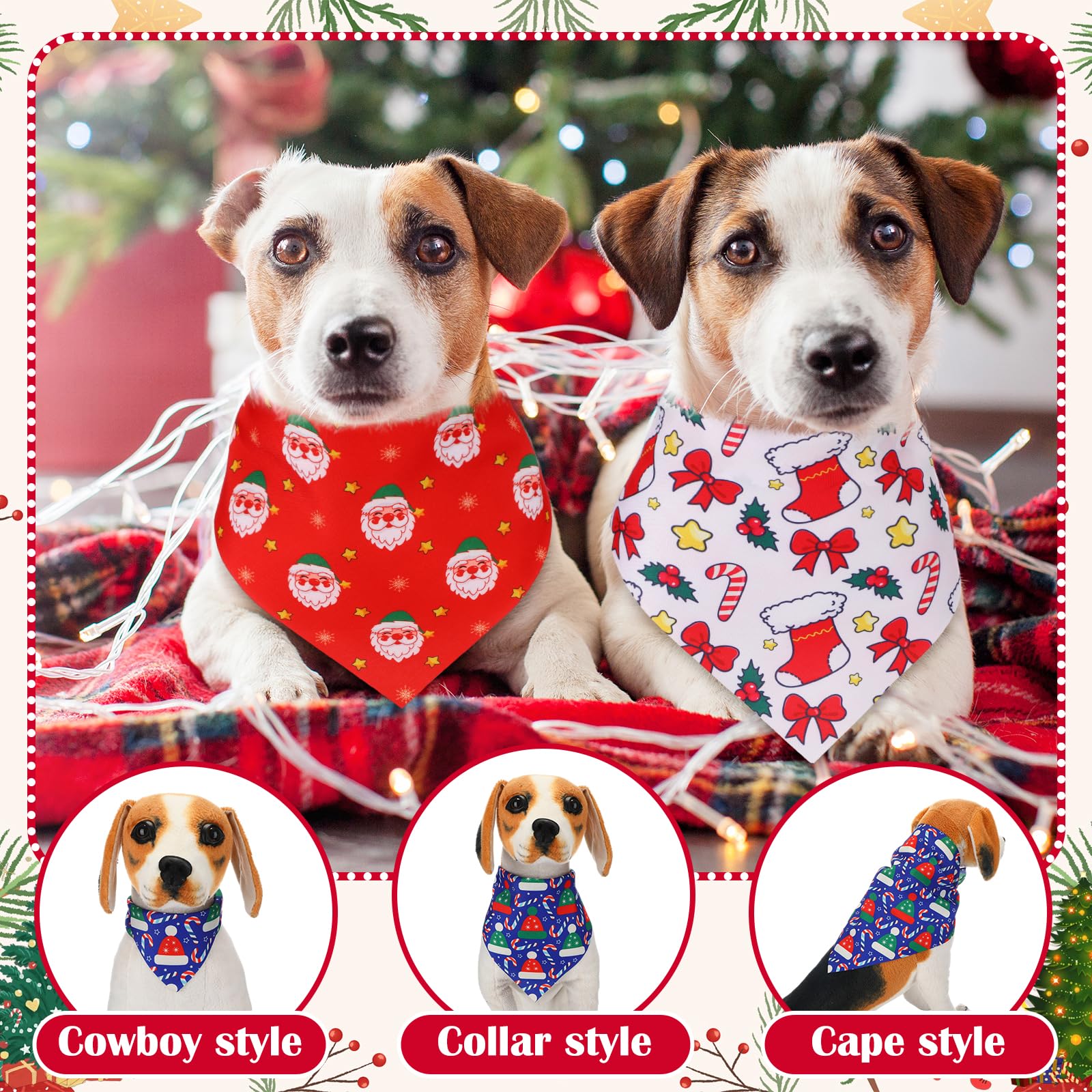 Aliceset soft polyester dog bandana emphasizes breathable comfort during wear