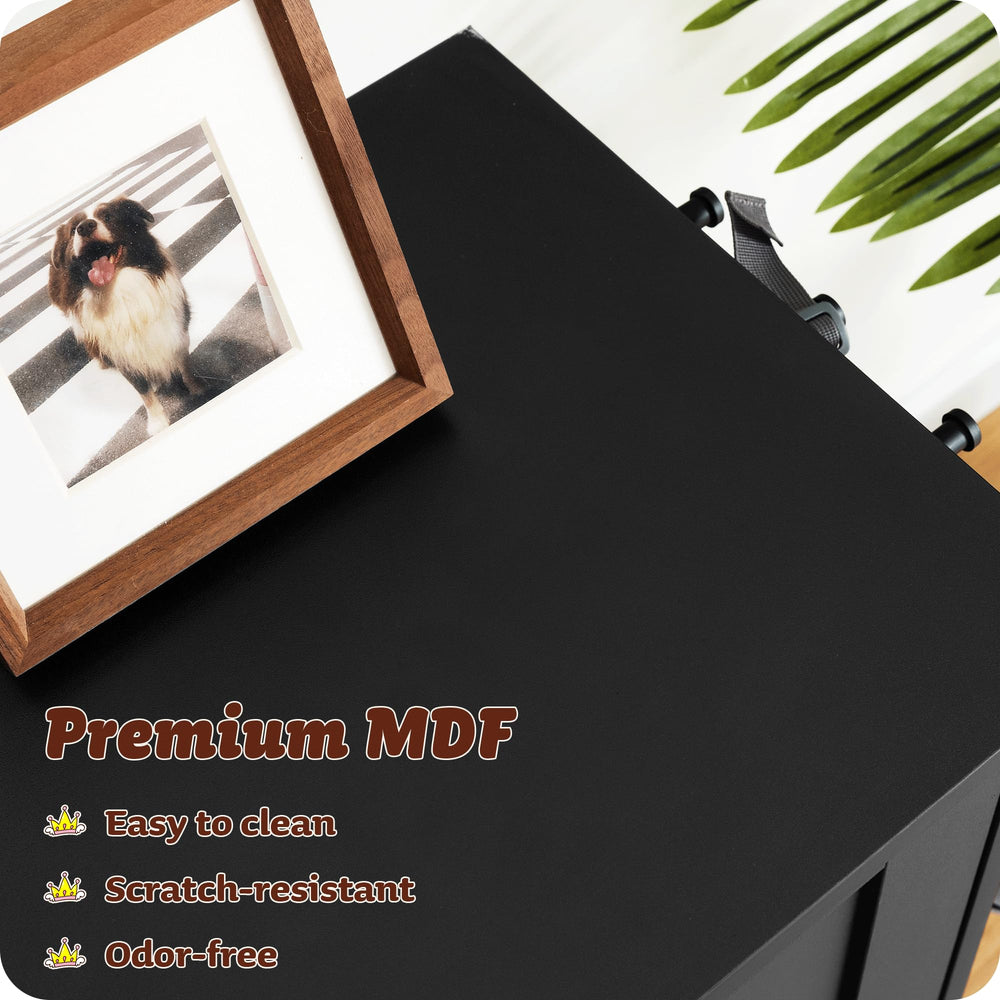 ALINE FURNITURE Premium MDF construction offers a sturdy, safe feeding setup for pets.