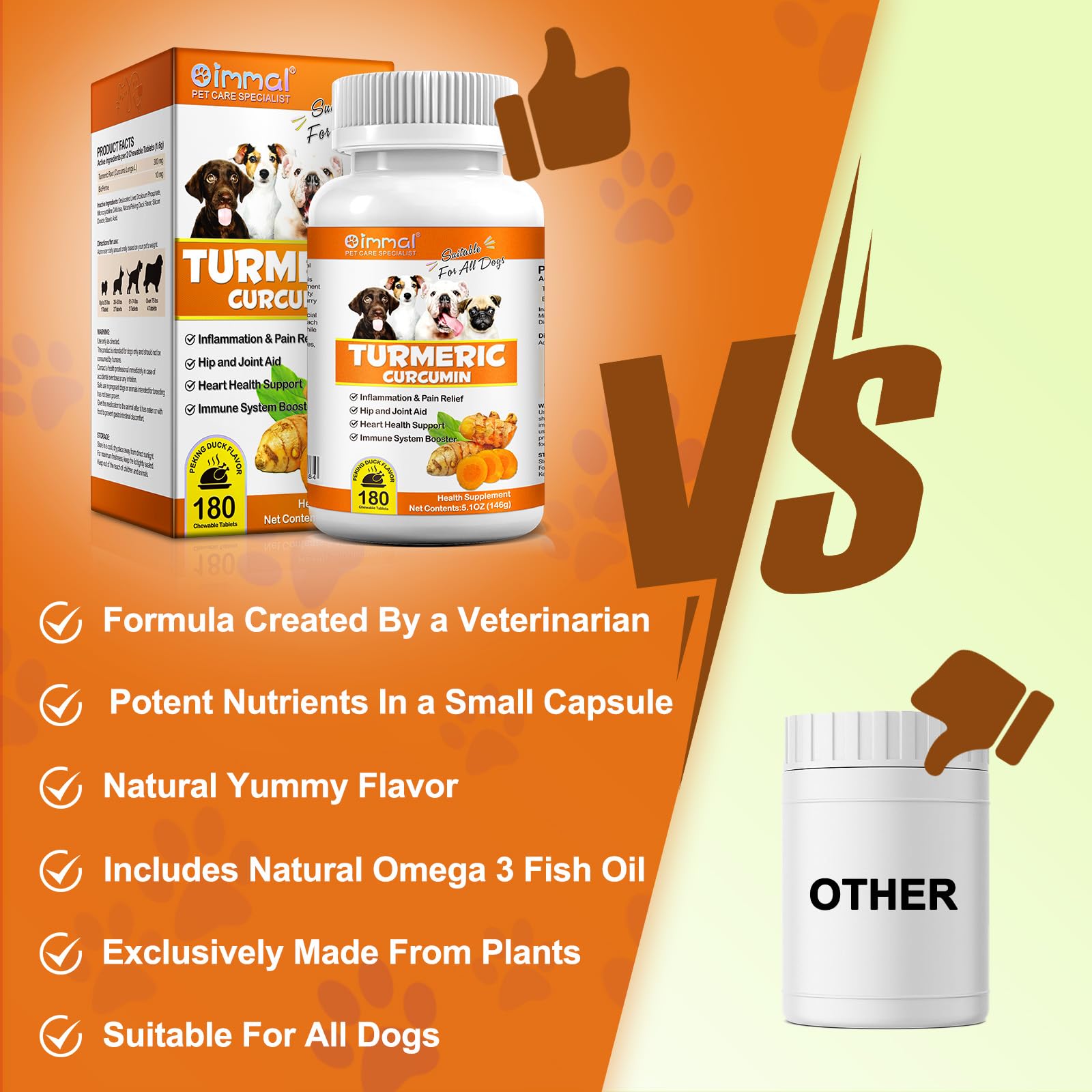 ALIVO all-breeds turmeric tablets for dogs in multiple sizes