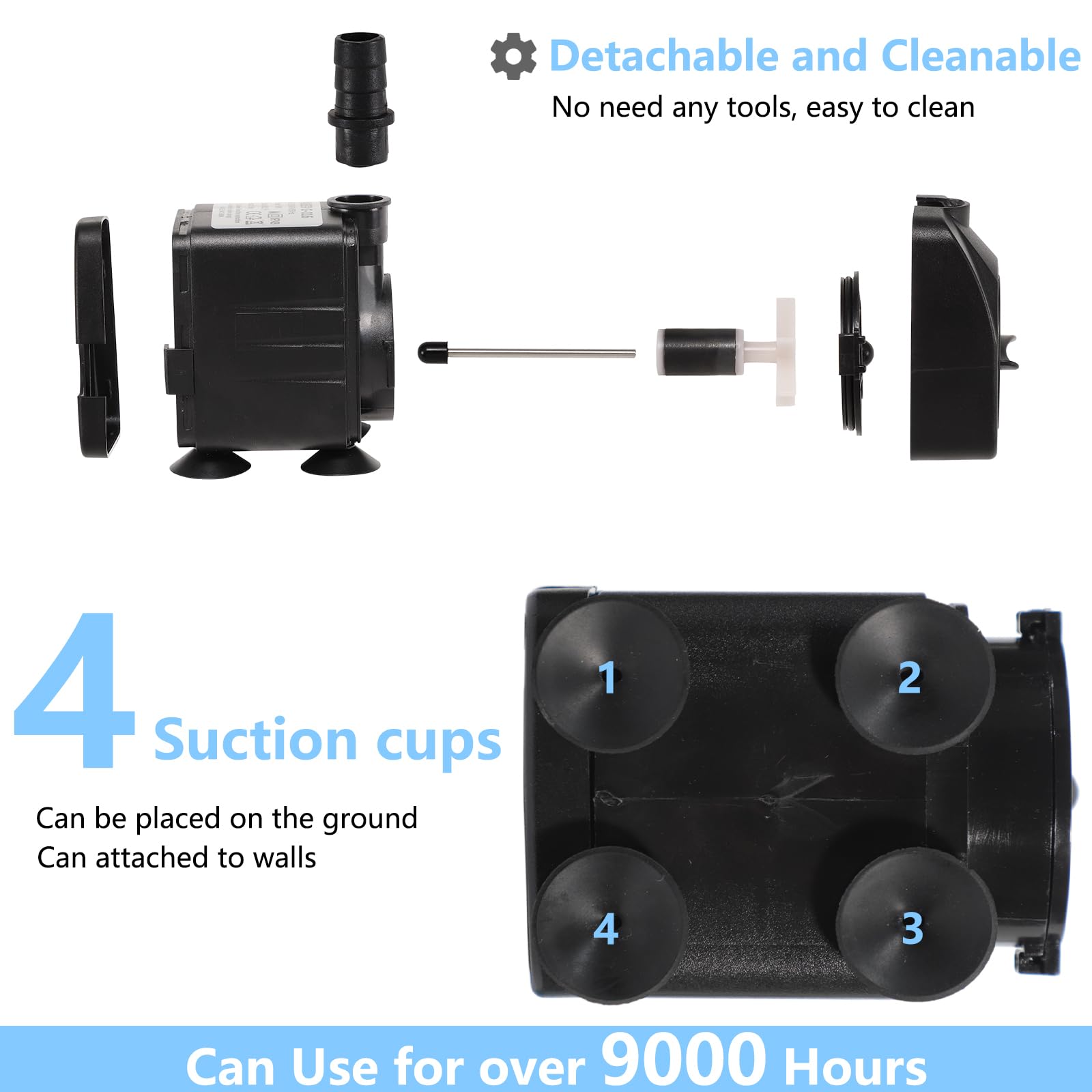 Alizzy pump in aquarium setup delivering steady water movement.